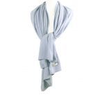 Kasjmier-blend sjaal/omslagdoek in lichtblauw