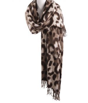Zachte XL-sjaal met luipaard print
