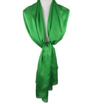 Biljartgroene zijde-blend sjaal 