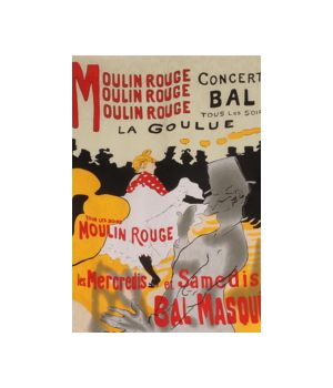 Silk Art Collection shawl "Le moulin rouge concert bal"