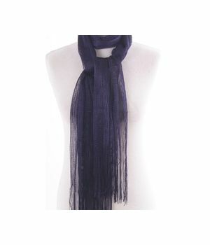 Purple net scarf with lurex