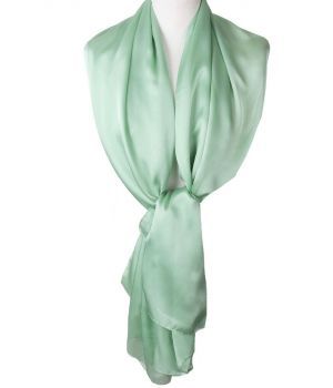Jadegroene zijde-blend sjaal 