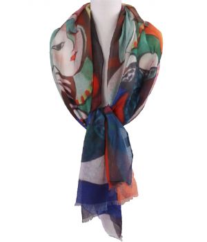 Schilderij-sjaal met afbeelding van Picasso 