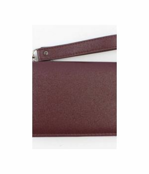 Plain wine red zip-arround wallet