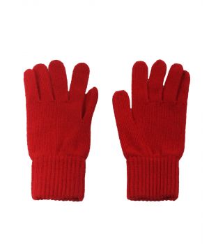 Fijn gebreide rode 100% kasjmier handschoenen