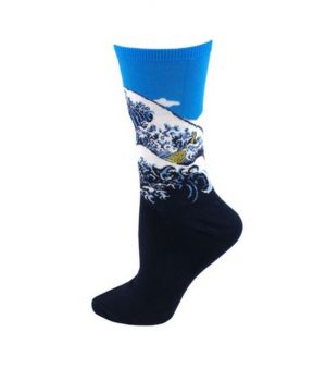 Art socks with "The big wave" of the Kanagawa