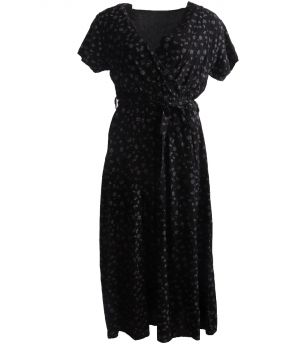 Zwarte maxi jurk met floral print